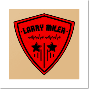 logo work with the addition of a name larry miler so it looks really cool Posters and Art